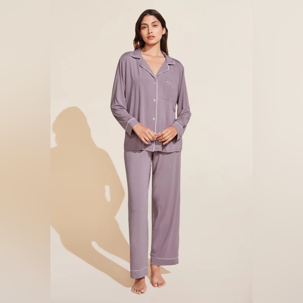 Eberjey - Gisele TENCEL™ Modal Long PJ Set - Amethyst/Ivory - Medium